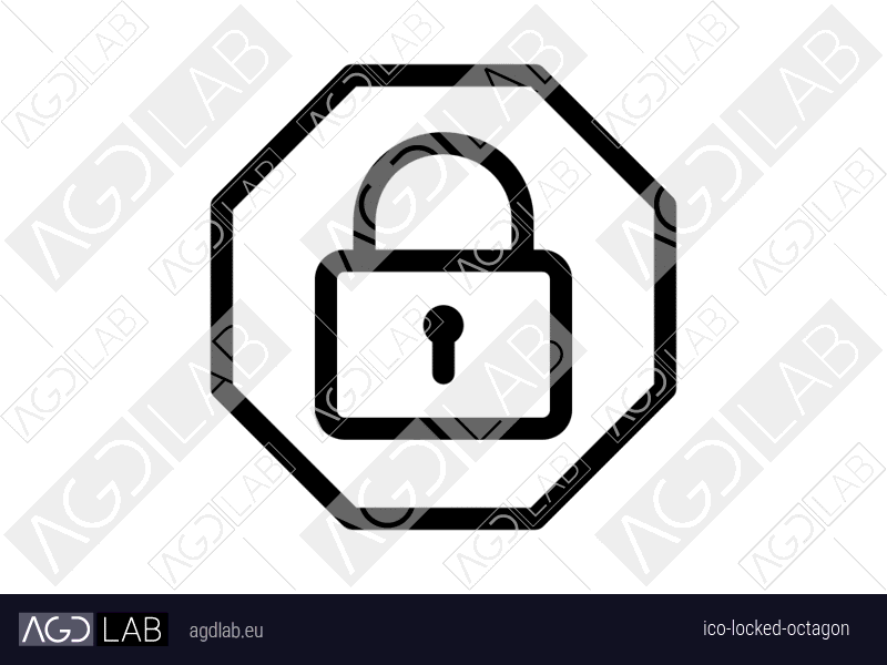 Locked octagon icon