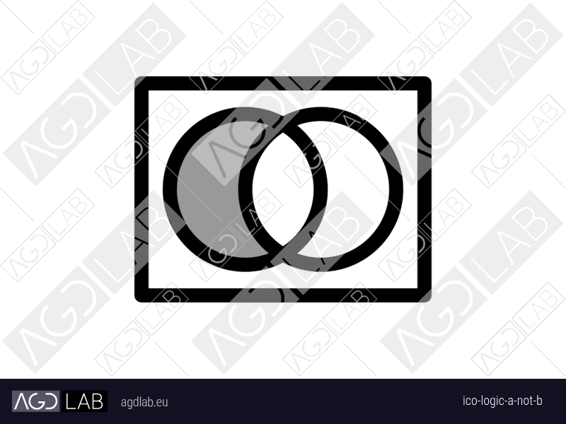 Logic A not B icon