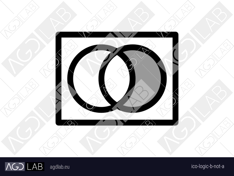 Logic B not A icon