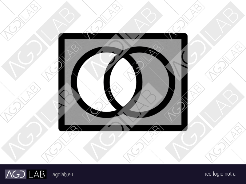 Logic not A icon