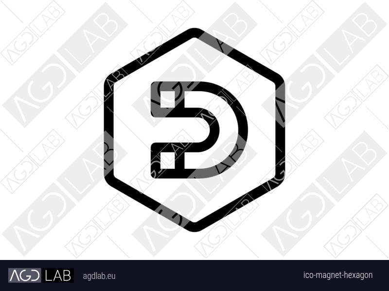 Magnet hexagon icon