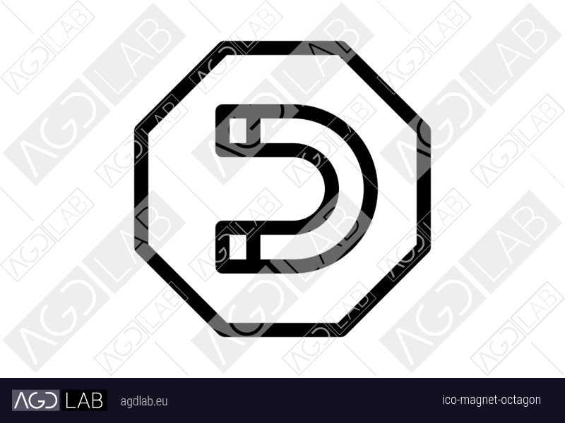 Magnet octagon icon