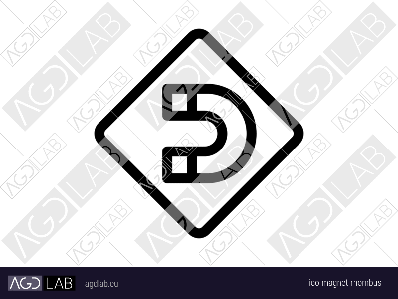 Magnet rhombus icon
