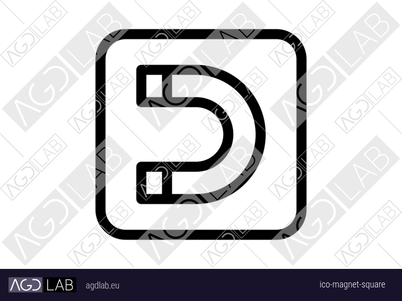 Magnet square icon