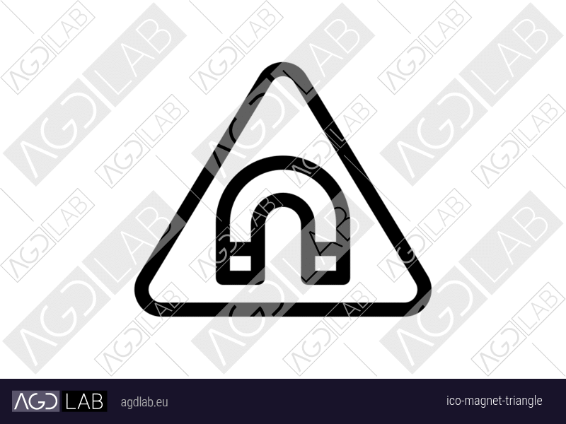 Magnet triangle icon
