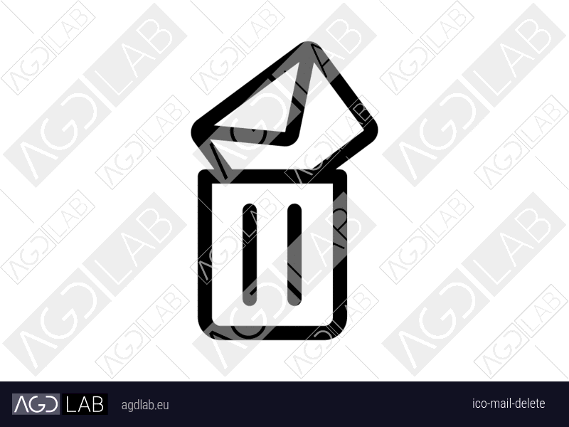 Mail delete icon