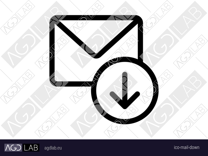 Mail down icon