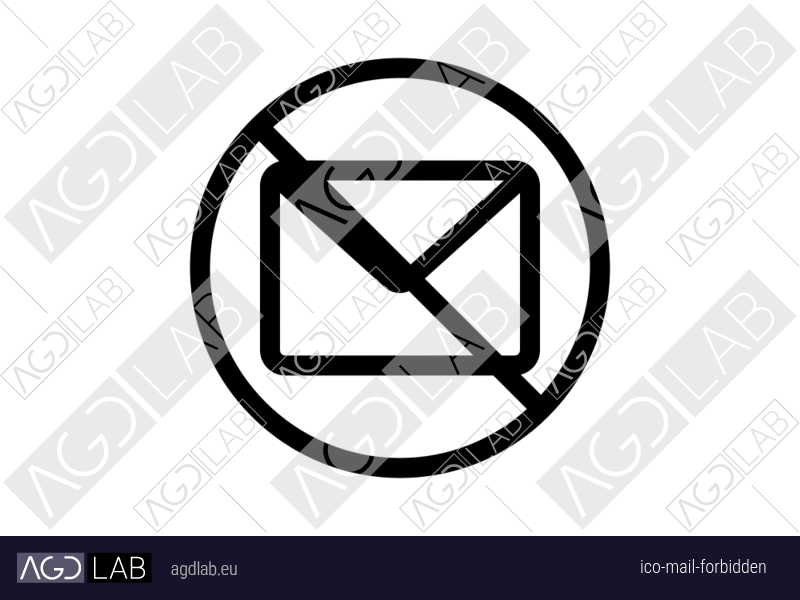 Mail forbidden icon