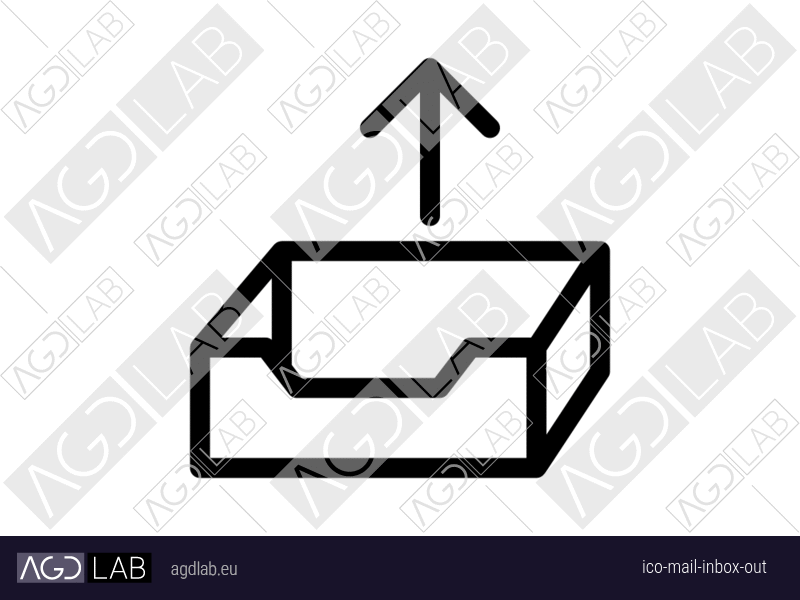 Mail inbox out icon