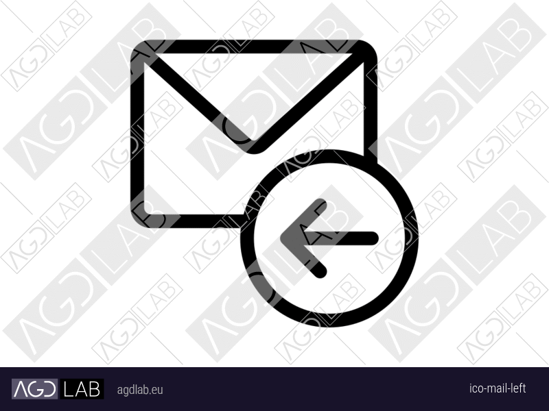 Mail left icon