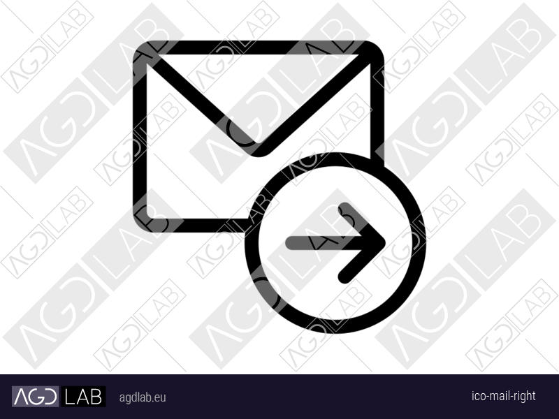 Mail right icon