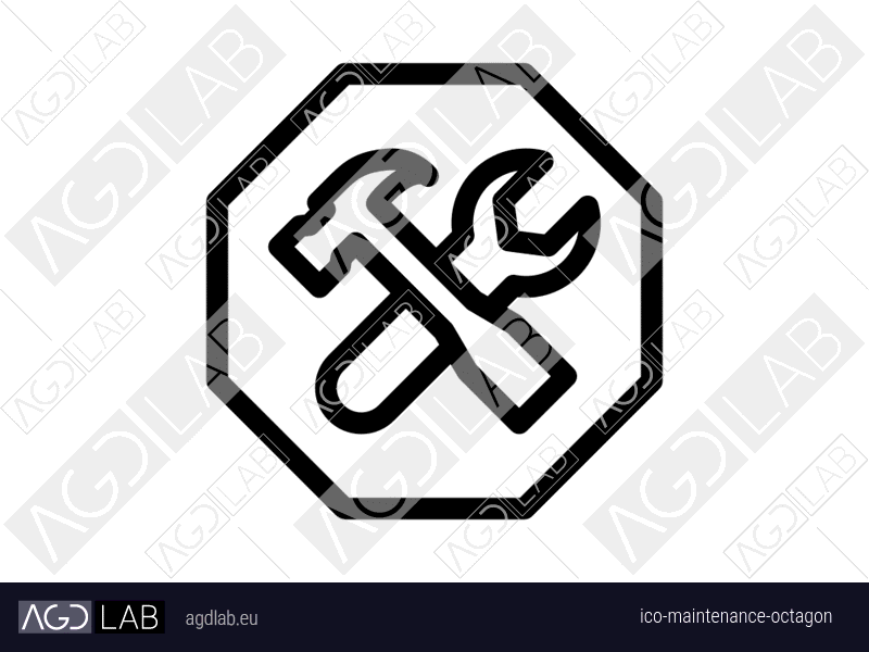 Maintenance octagon icon