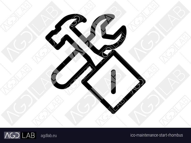 Maintenance start rhombus icon