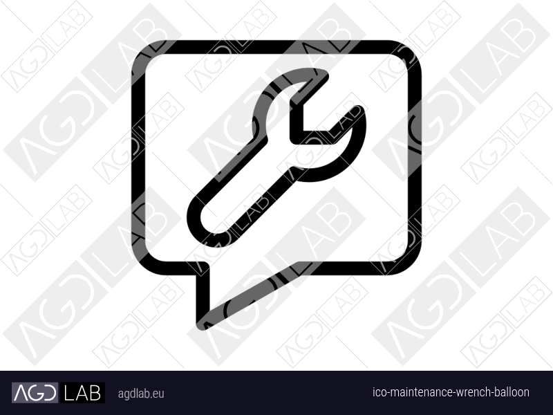 Maintenance wrench balloon icon