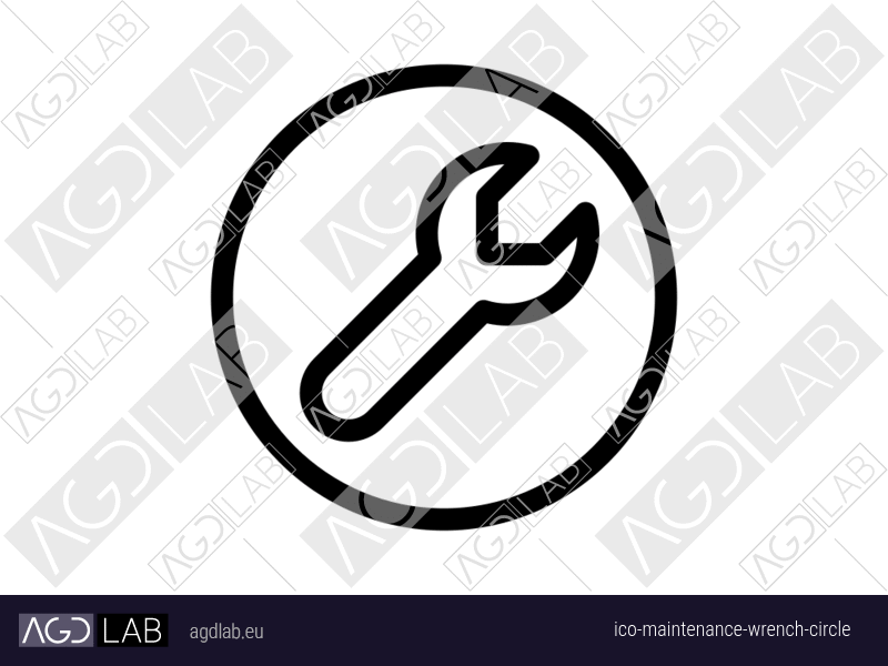 Maintenance wrench circle icon