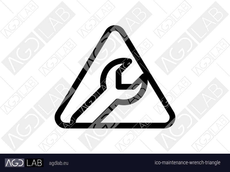 Maintenance wrench triangle icon