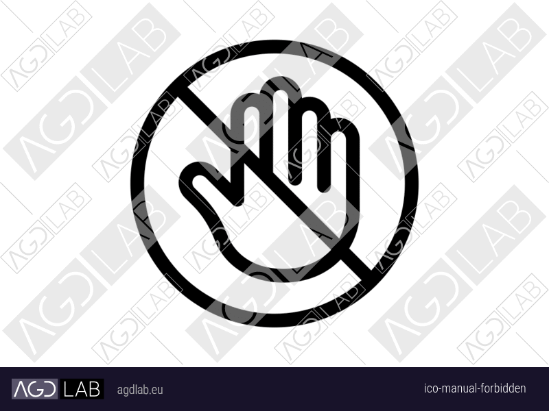 Manual forbidden icon