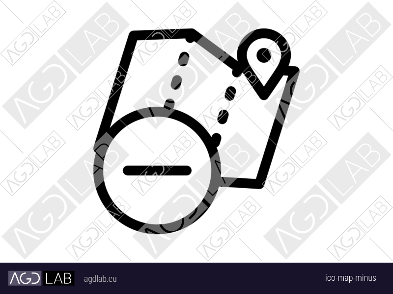 Map minus icon