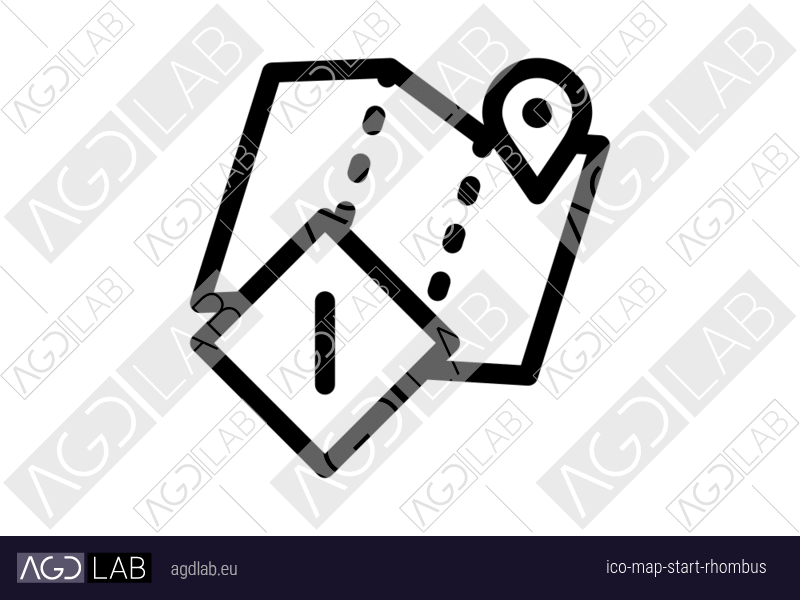 Map start rhombus icon