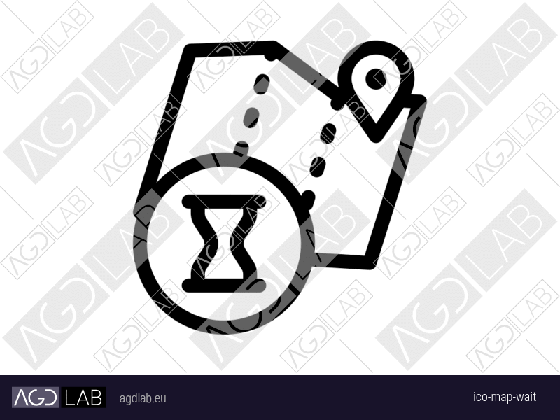 Map wait icon