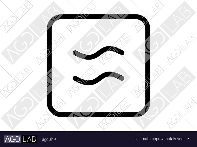 Math approximately square icon