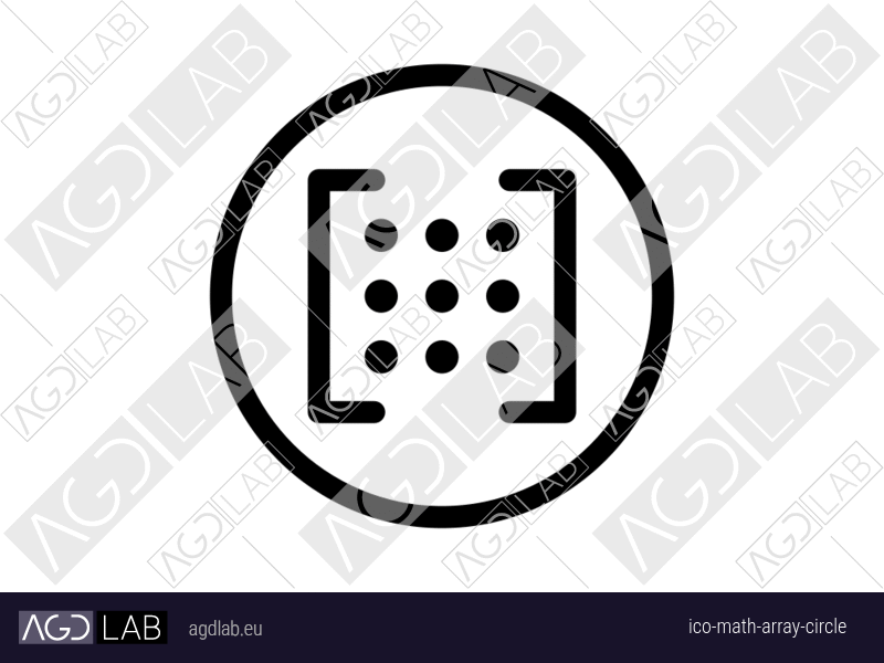 Math array circle icon