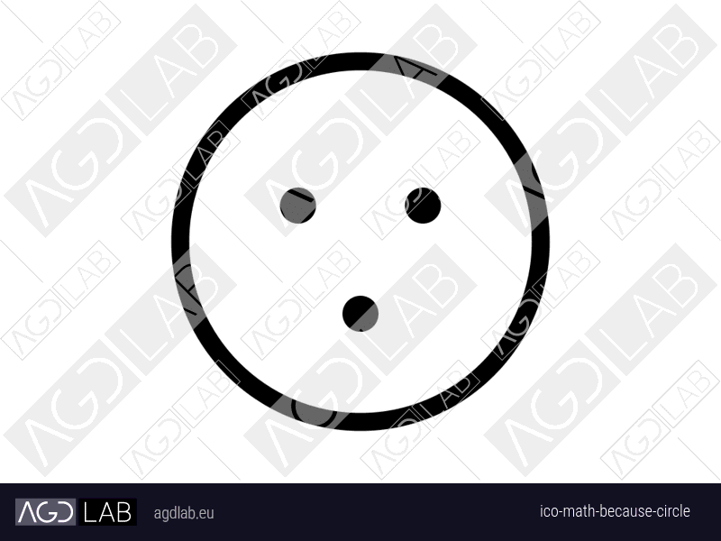 Math because circle icon