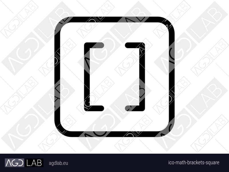 Math brackets square icon