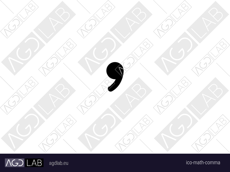Math comma icon