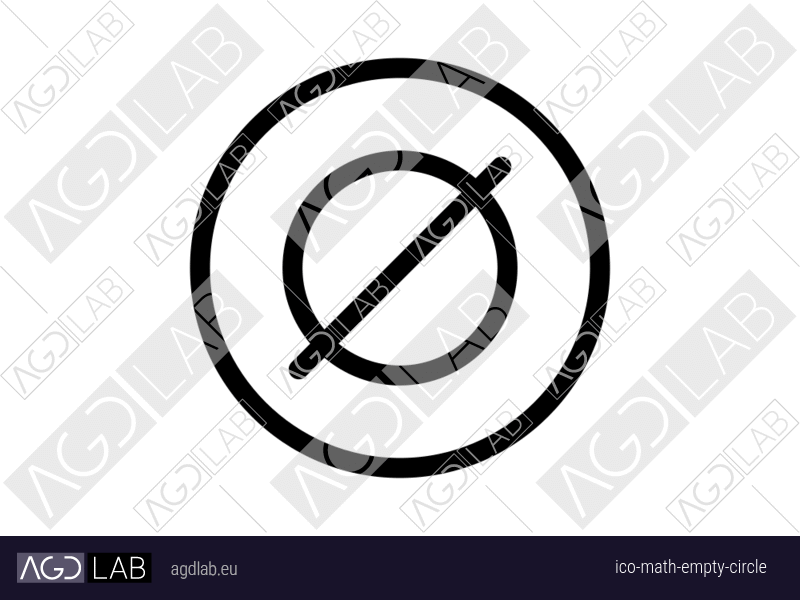 Math empty circle icon