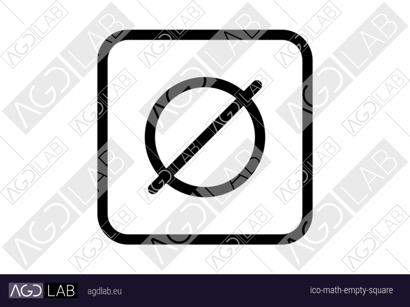 Math empty square icon