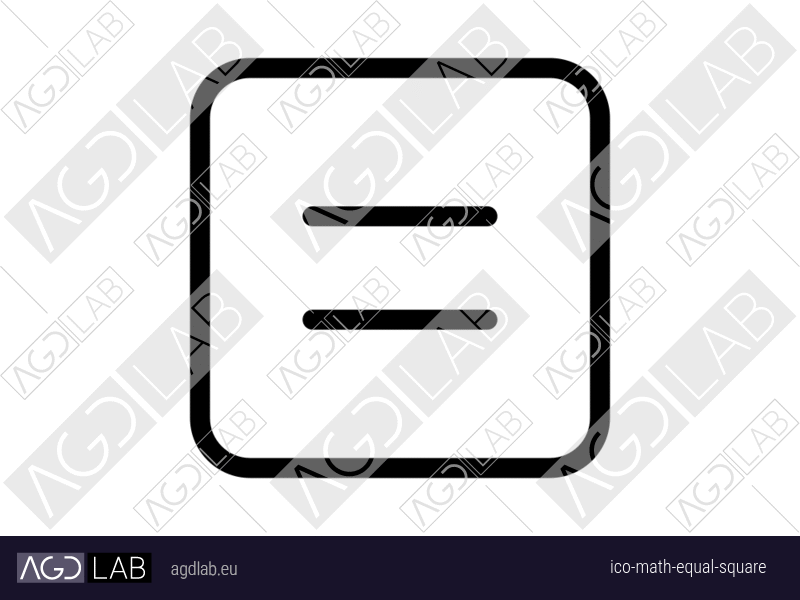 Math equal square icon