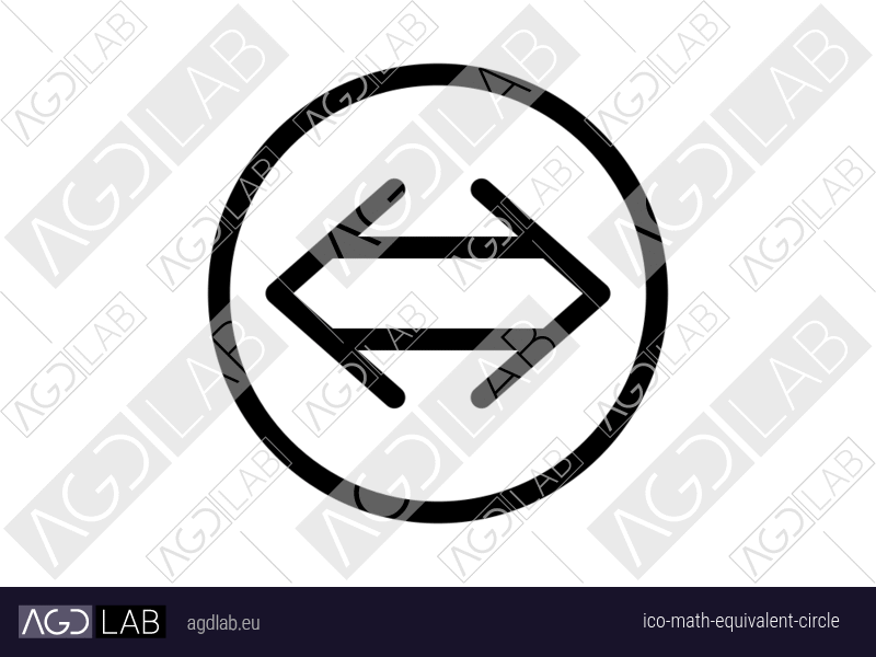 Math equivalent circle icon
