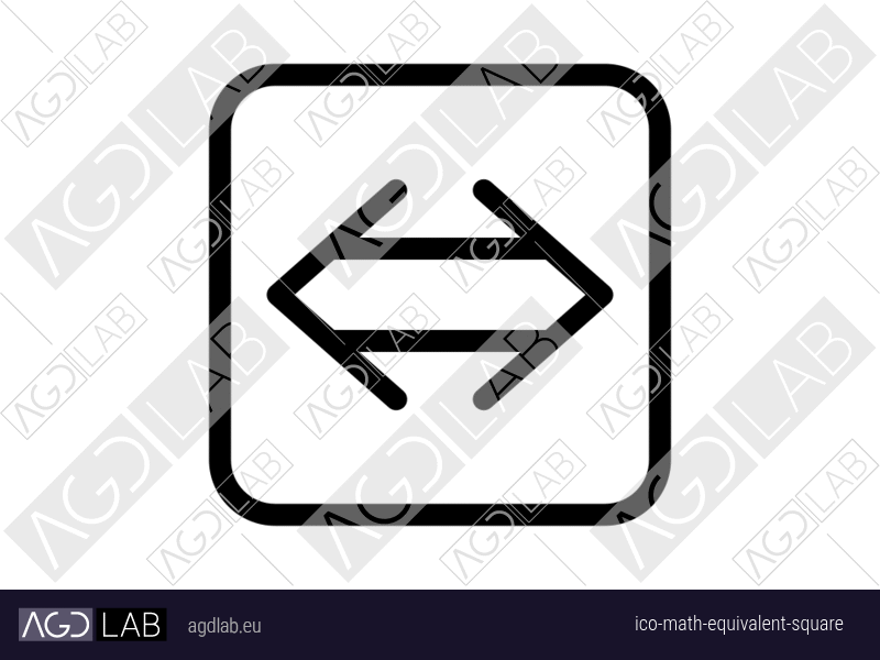 Math equivalent square icon