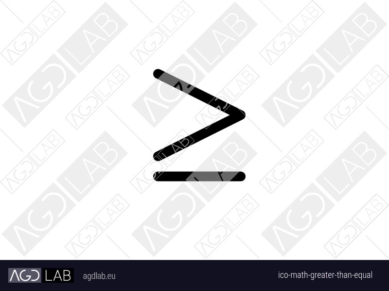 Math greater than equal icon