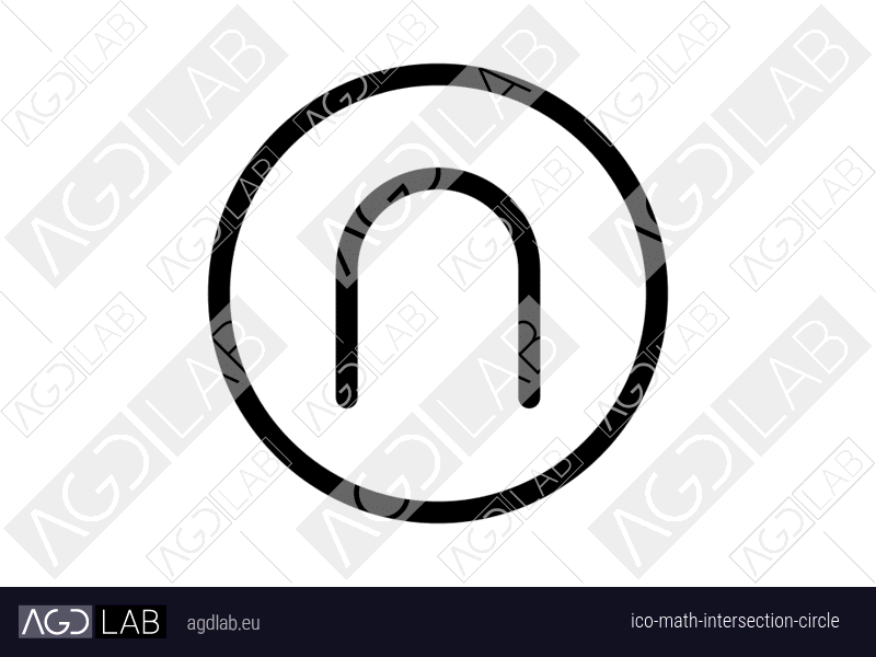 Math intersection circle icon