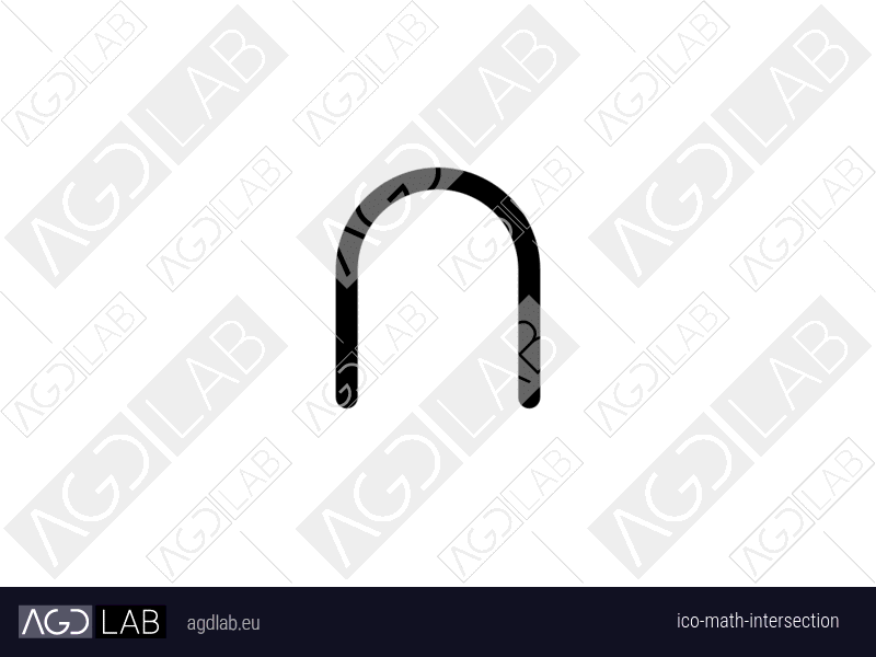 Math intersection icon