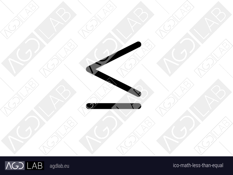 Math less than equal icon