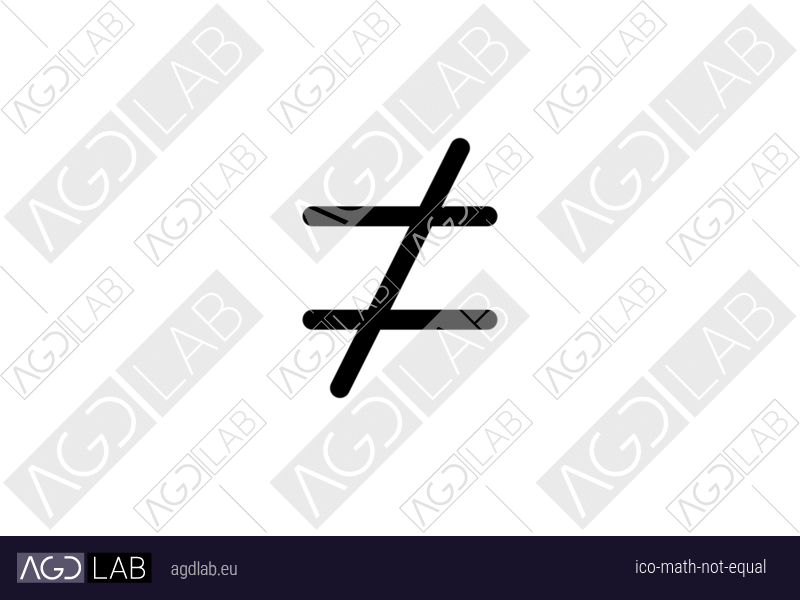 Math not equal icon