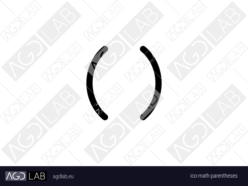 Math parentheses icon