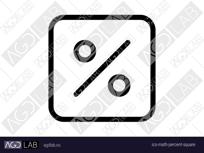 Math percent square icon