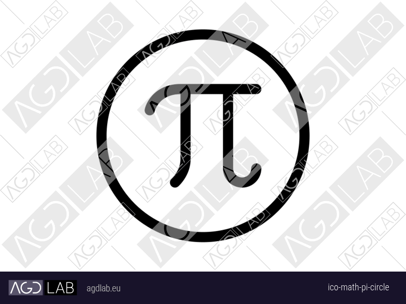 Math pi circle icon