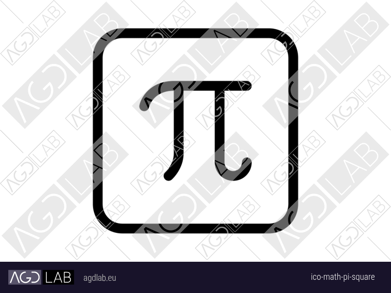 Math pi square icon