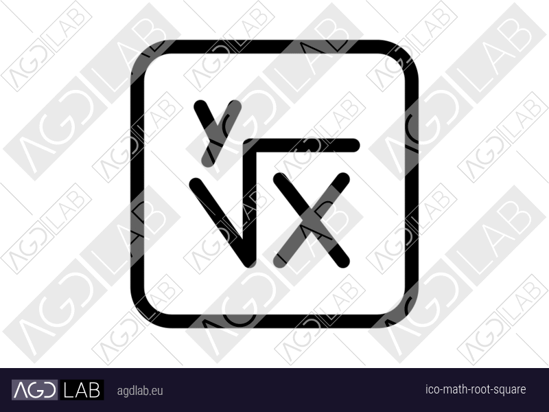 Math root square icon