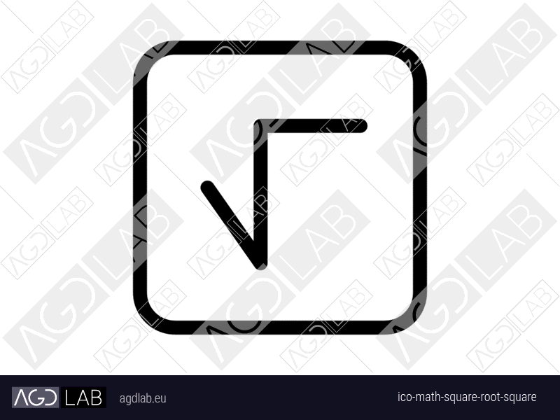 Math square root square icon