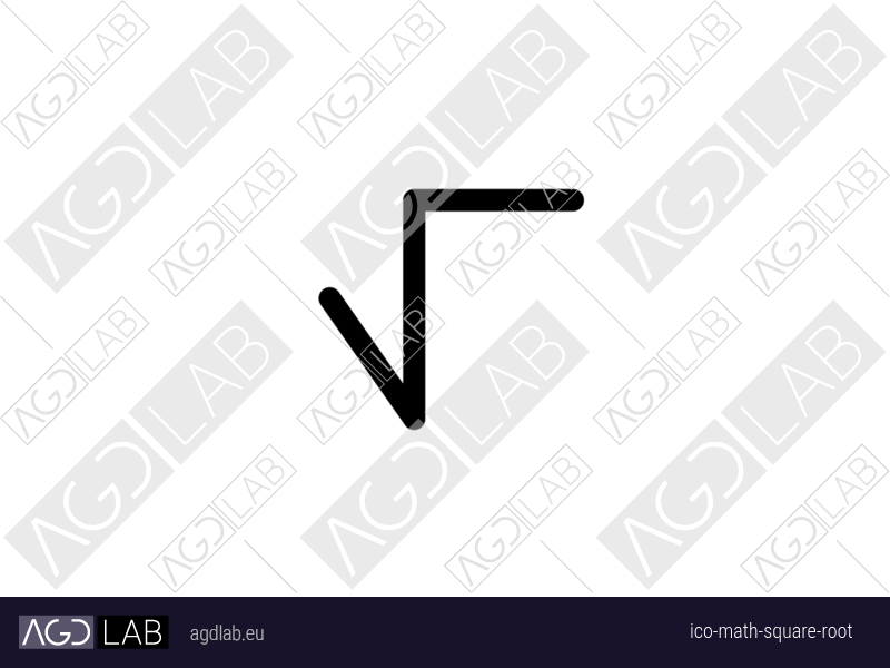 Math square root icon