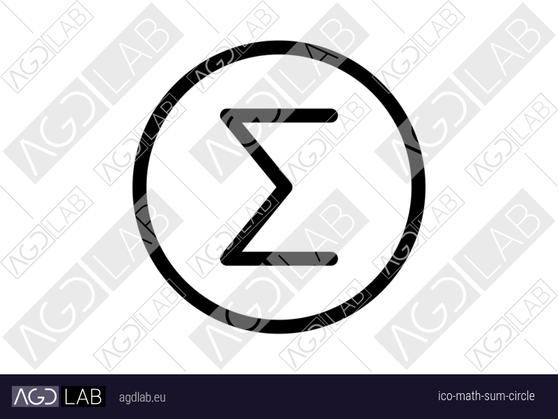 Math sum circle icon