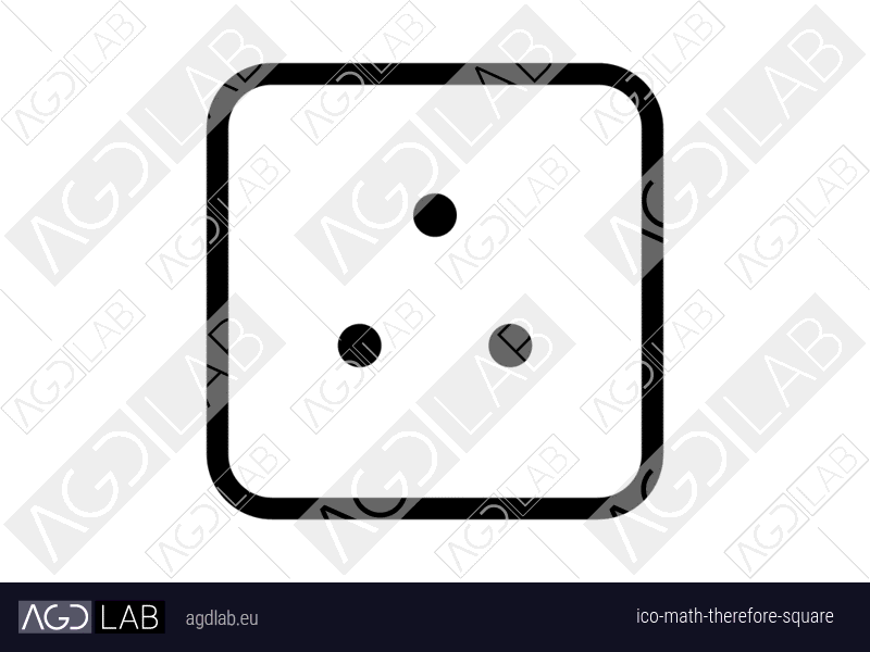 Math therefore square icon