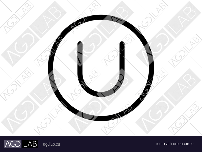 Math union circle icon