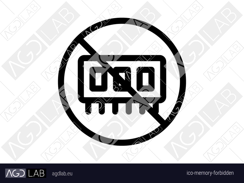 Memory forbidden icon